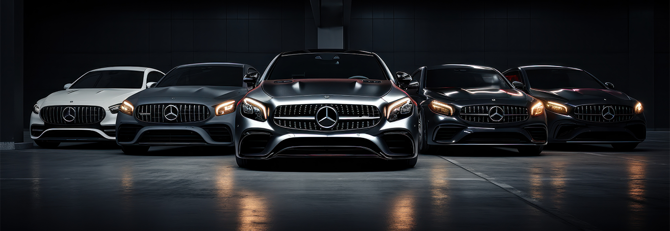 Premium cars presented for a live automotive auction